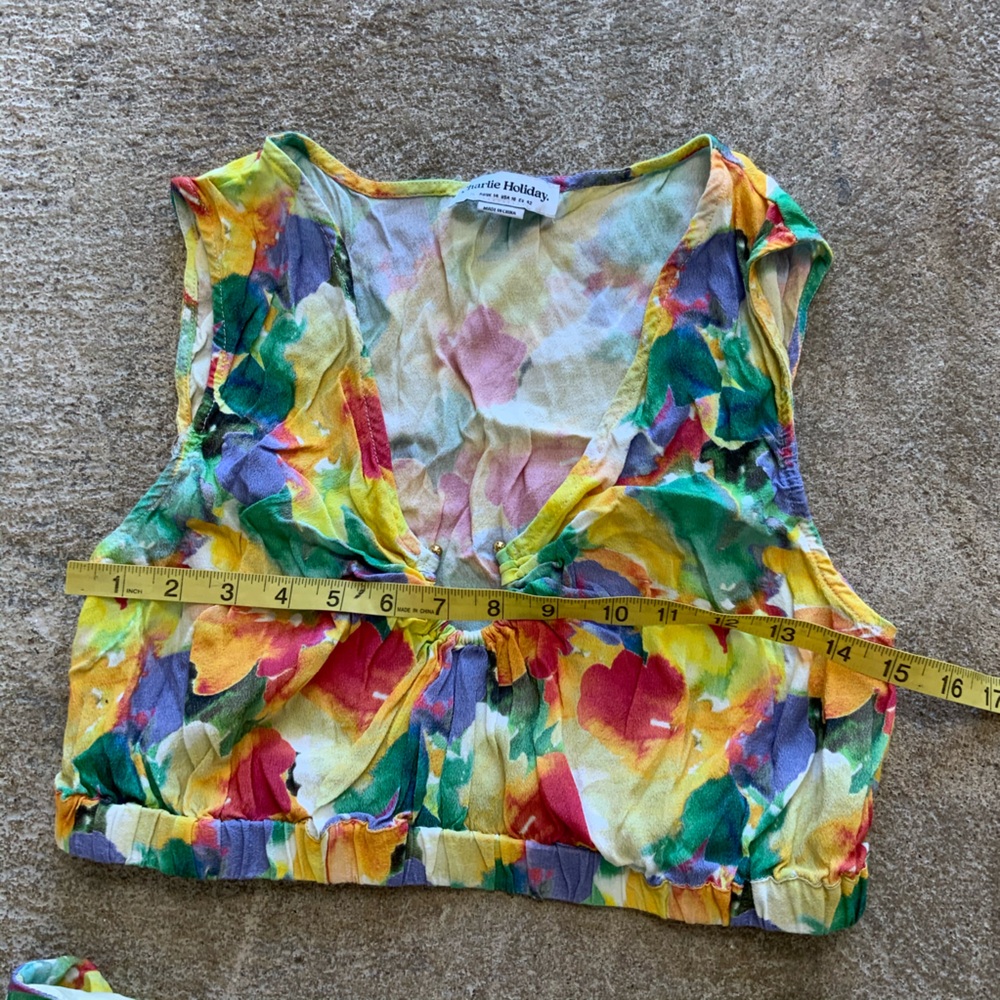 Charlie Holiday Floral bright Cheyenne maxi skirt and crop top two piece set-OBO - Picture 6 of 10